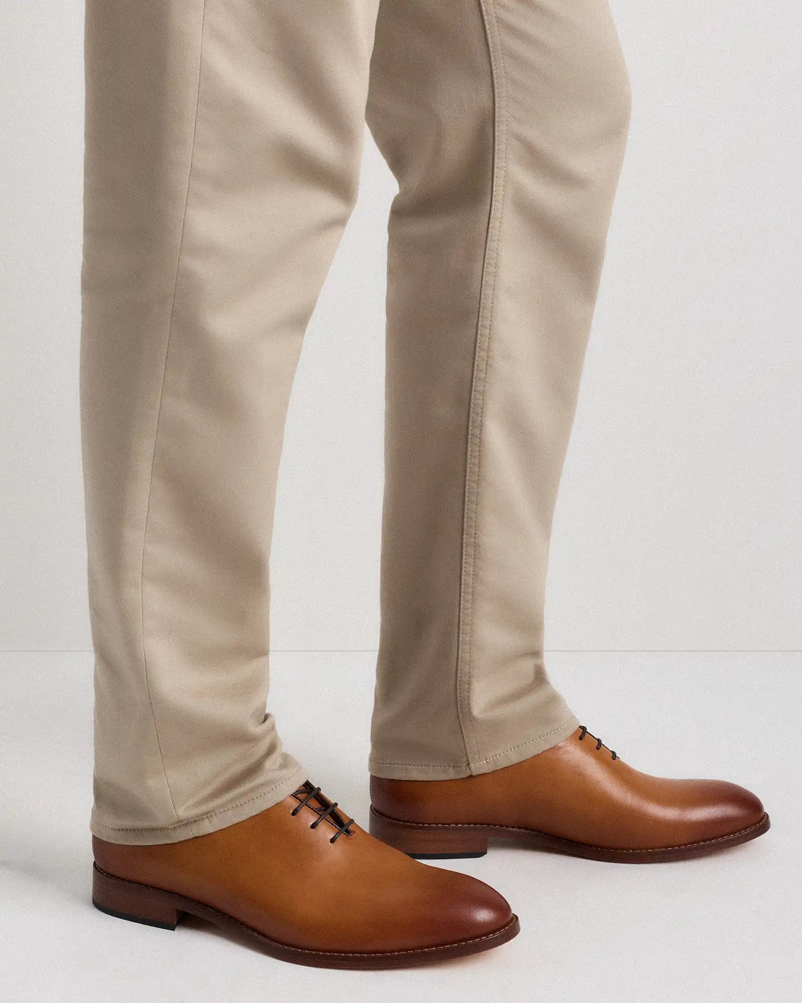Calfskin Leather Plain Toe Oxford