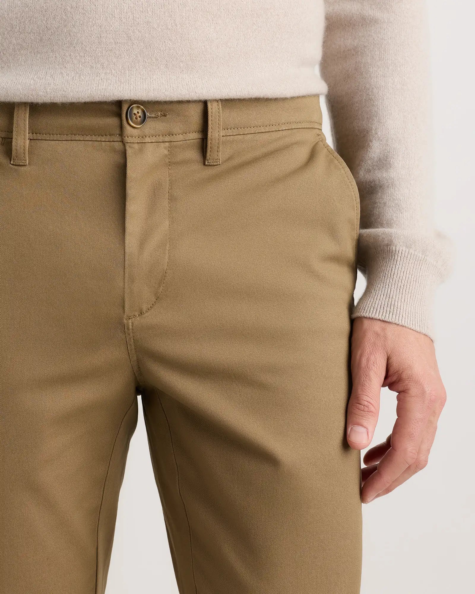 Organic Cotton Stretch Chino Pants - Slim