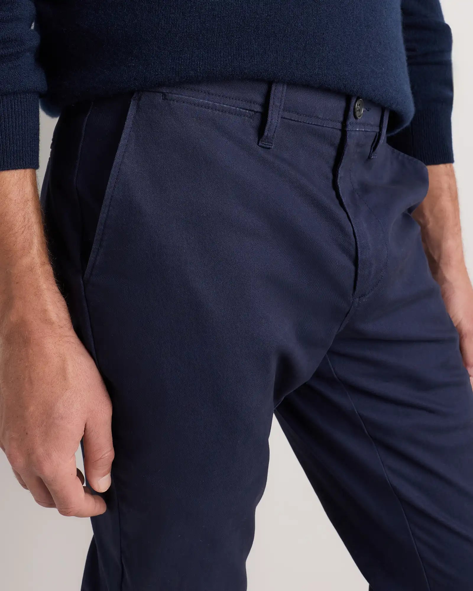 Organic Cotton Stretch Chino Pants - Slim