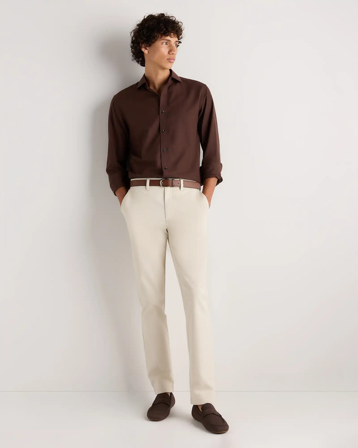 Organic Cotton Stretch Chino Pants - Slim