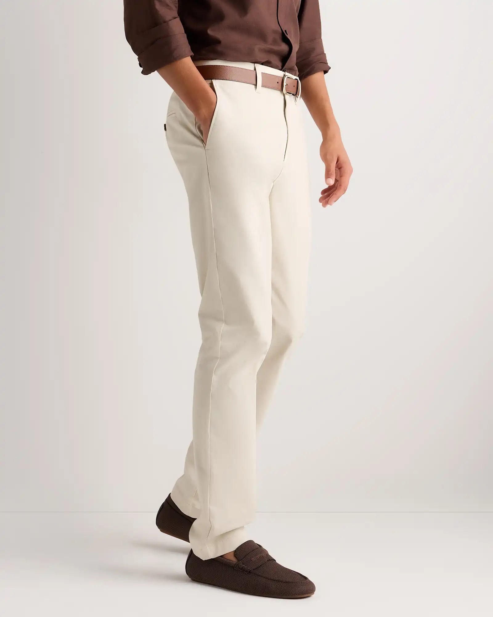 Organic Cotton Stretch Chino Pants - Slim
