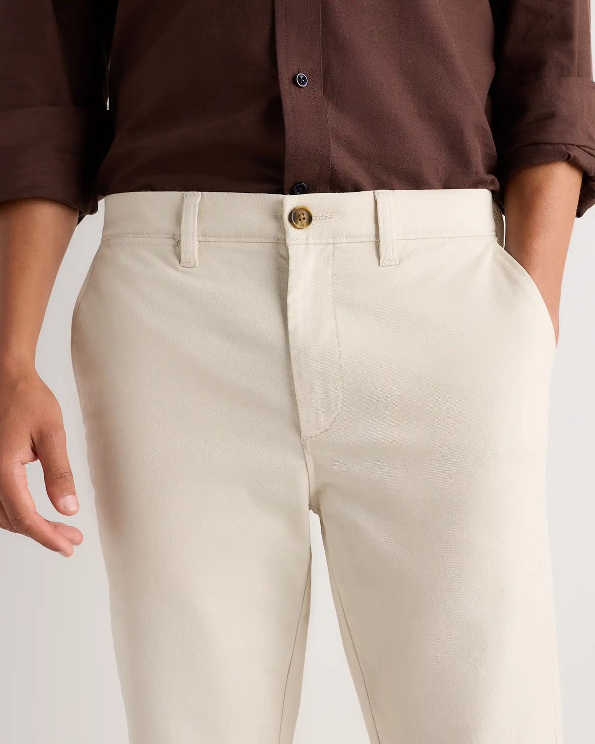 Organic Cotton Stretch Chino Pants - Slim