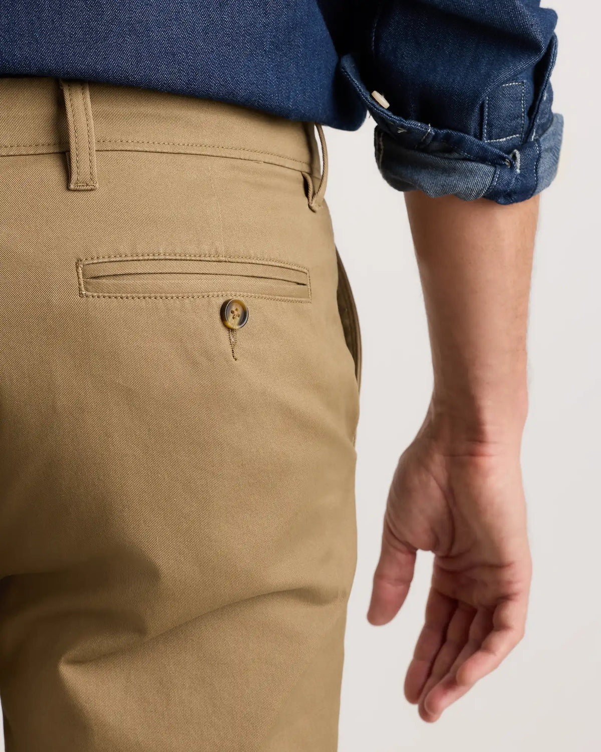 Organic Cotton Stretch Chino Pants - Straight