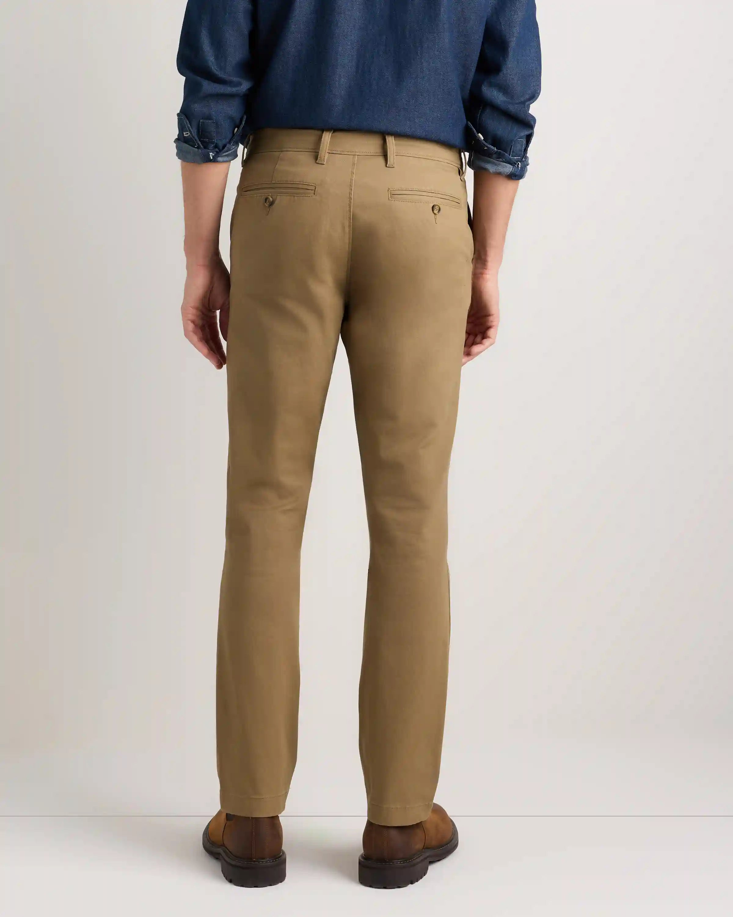 Organic Cotton Stretch Chino Pants - Straight