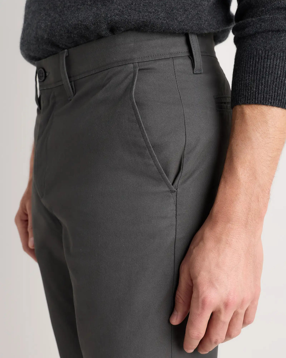 Organic Cotton Stretch Chino Pants - Straight