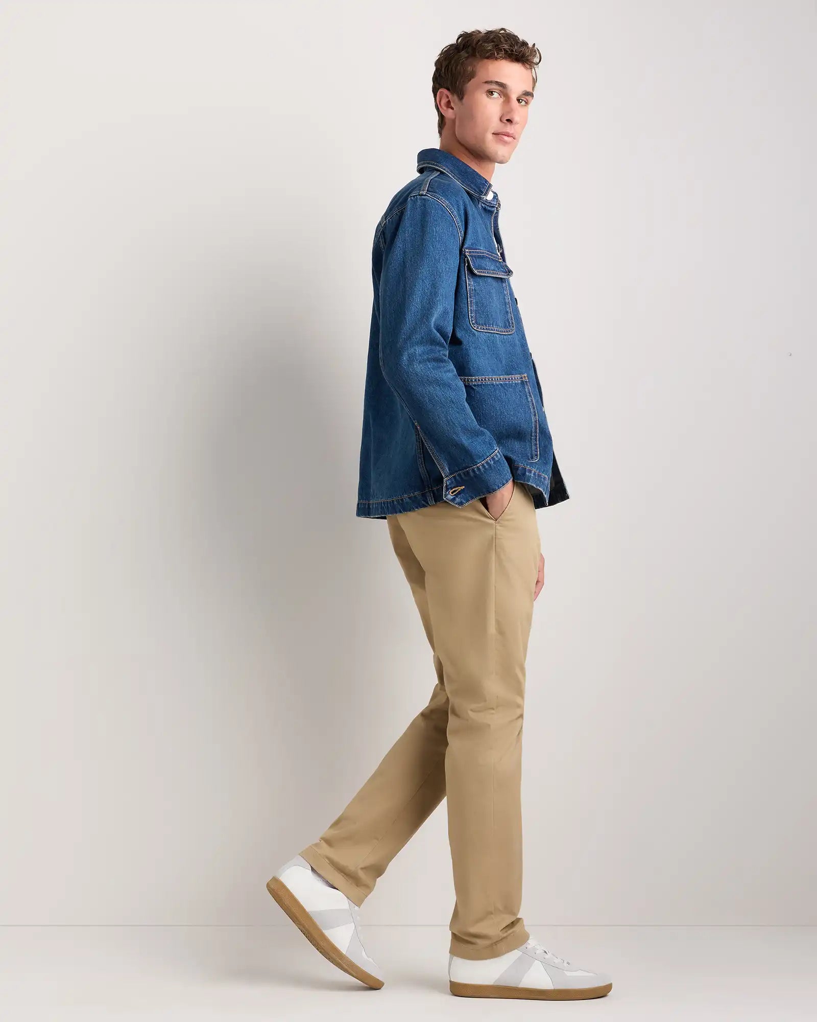 Organic Cotton Stretch Chino Pants - Straight
