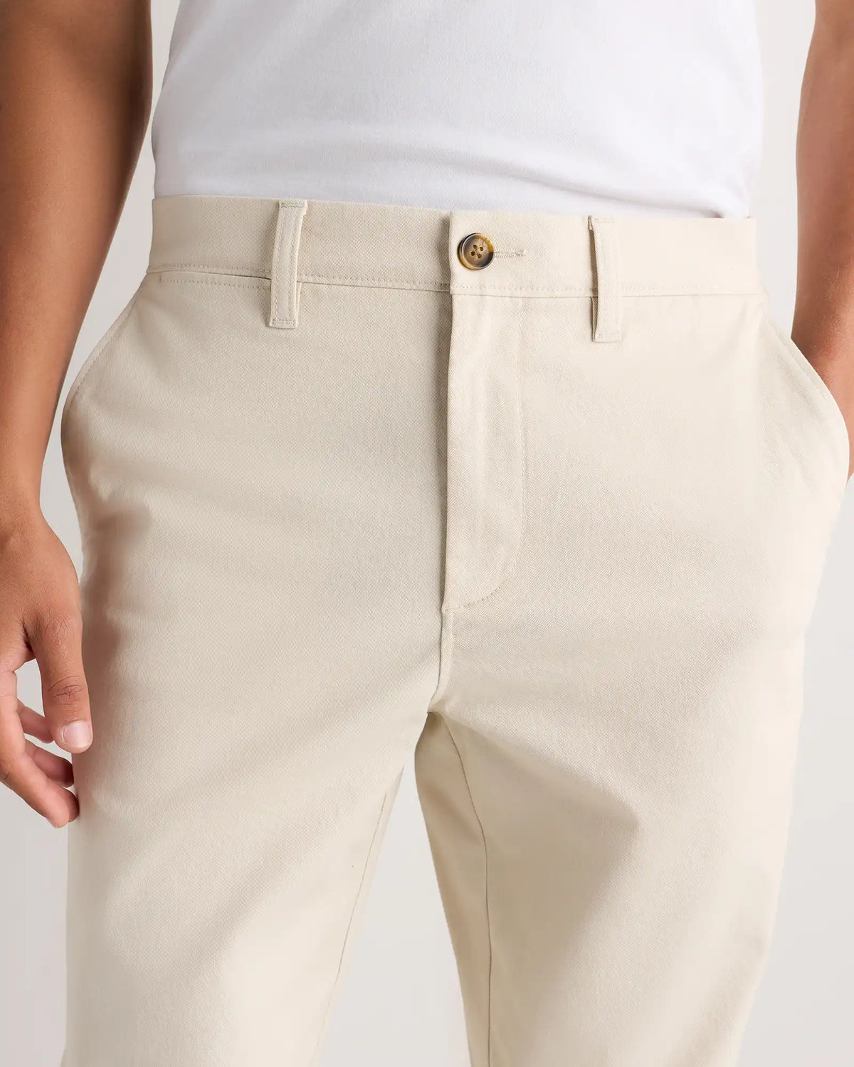 Organic Cotton Stretch Chino Pants - Straight