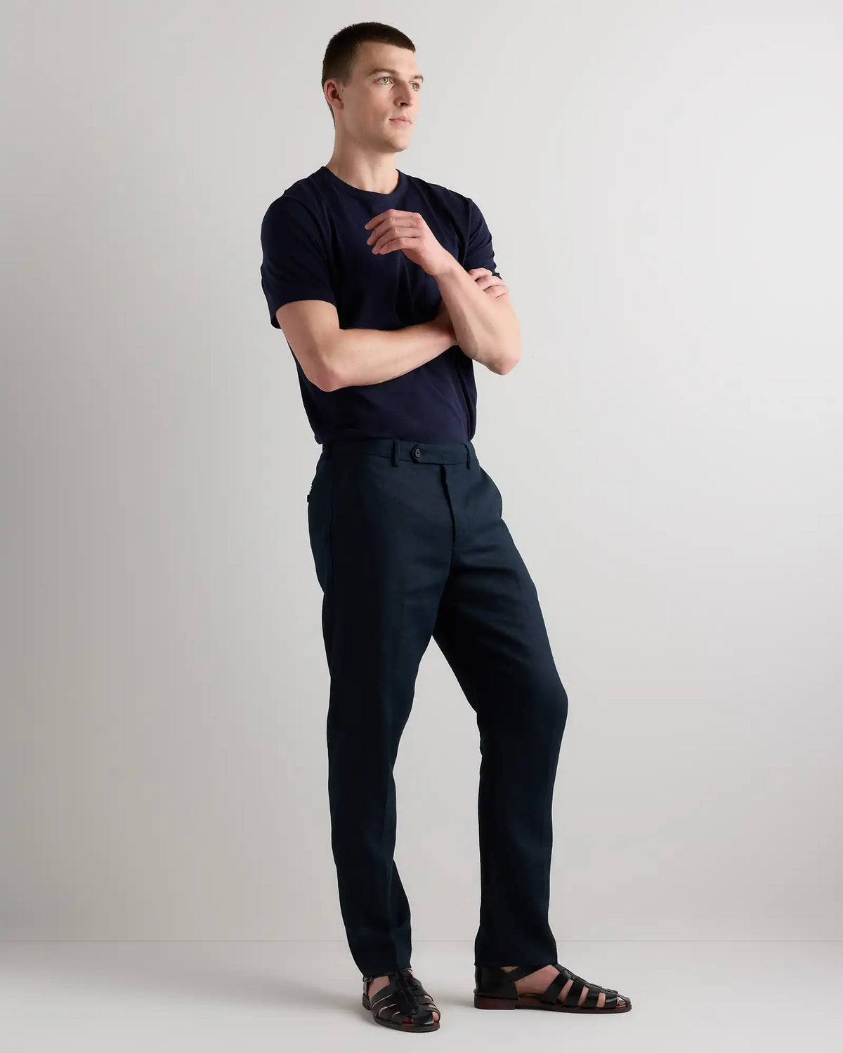 100% European Linen Tailored Dress Pants