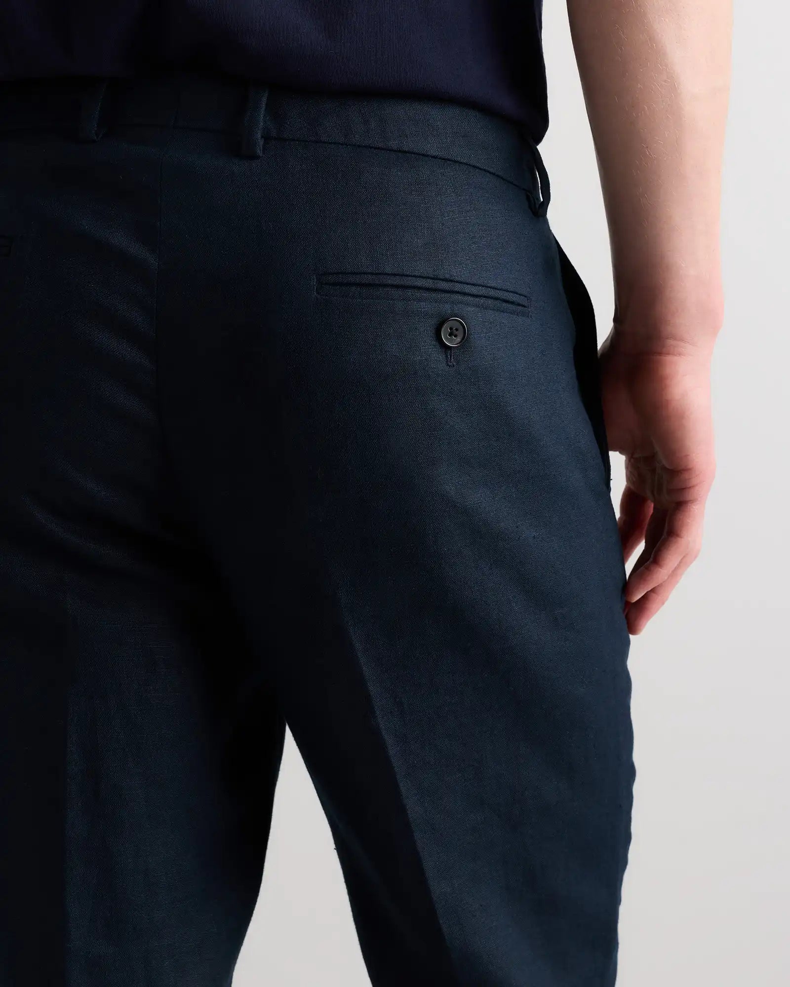 100% European Linen Tailored Dress Pants