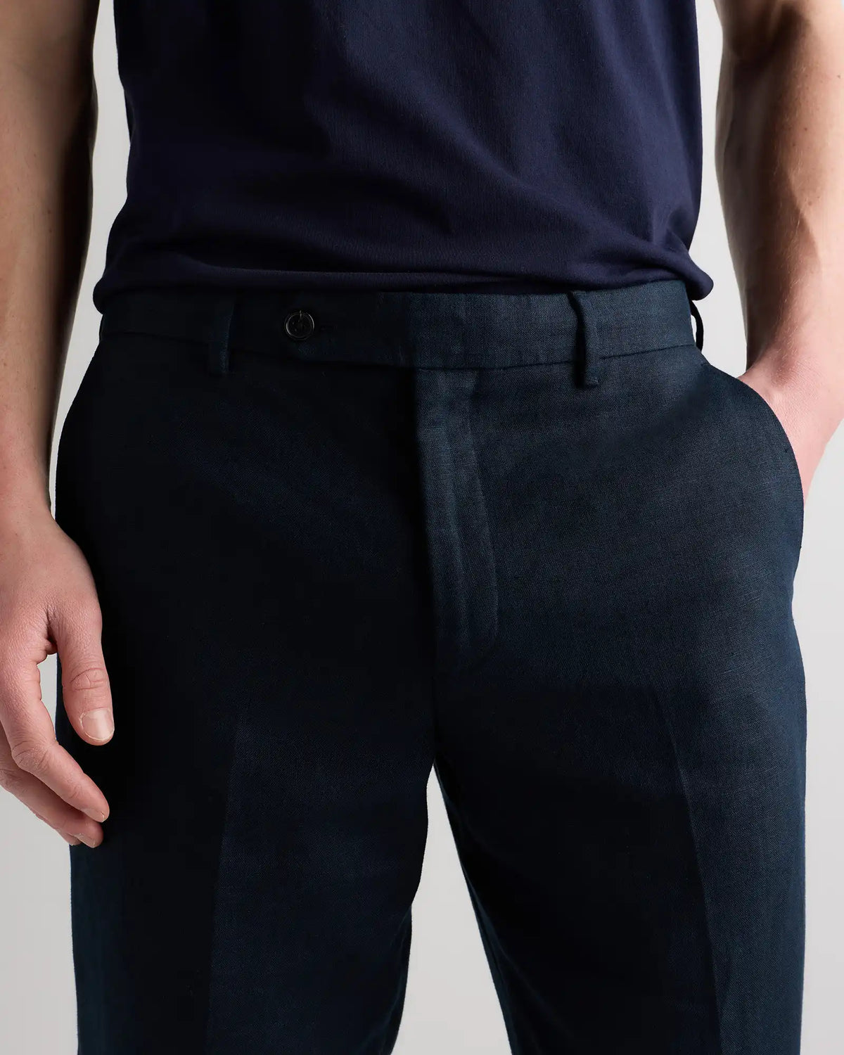 100% European Linen Tailored Dress Pants