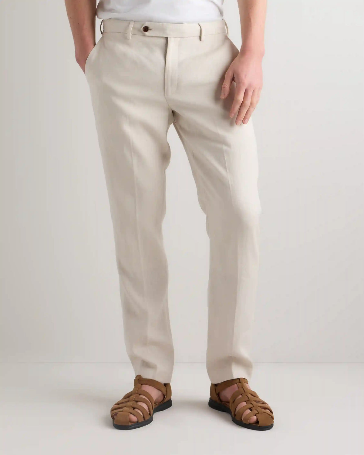 100% European Linen Tailored Dress Pants