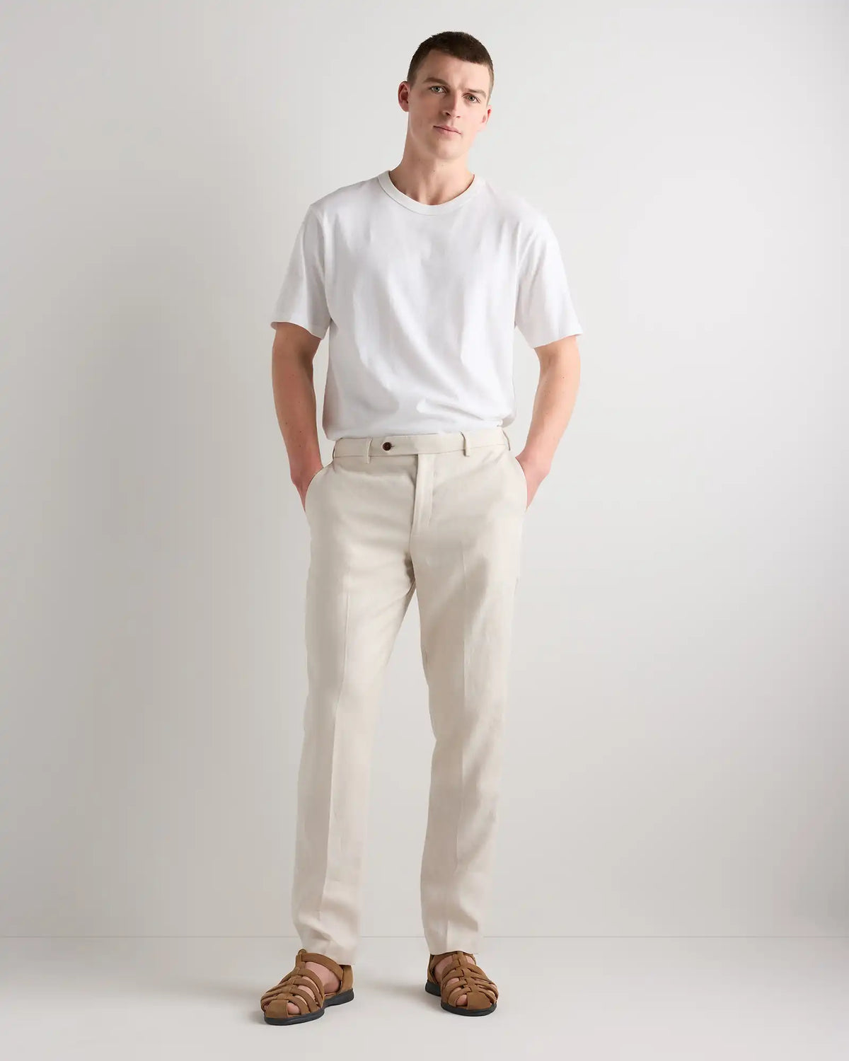 100% European Linen Tailored Dress Pants