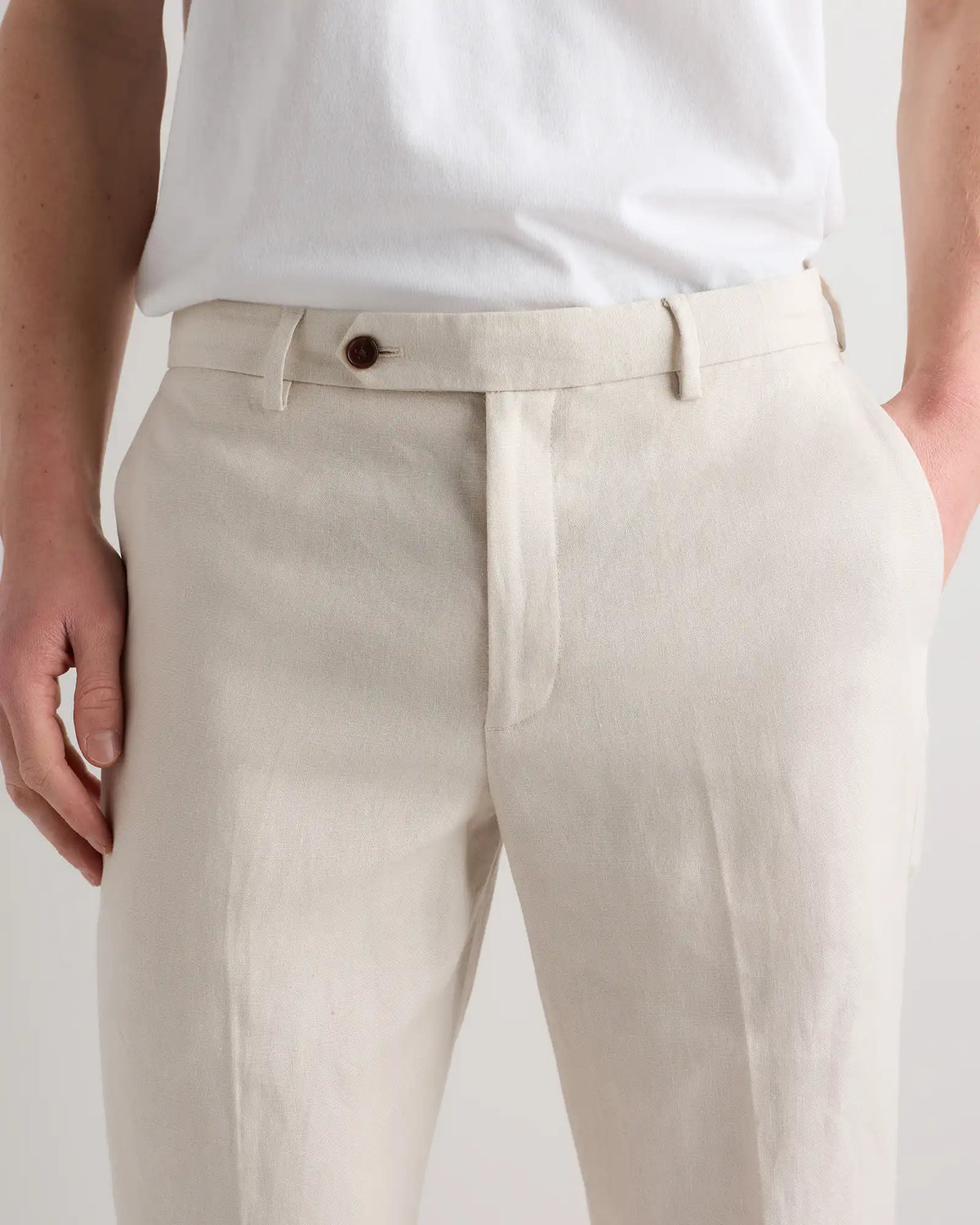 100% European Linen Tailored Dress Pants