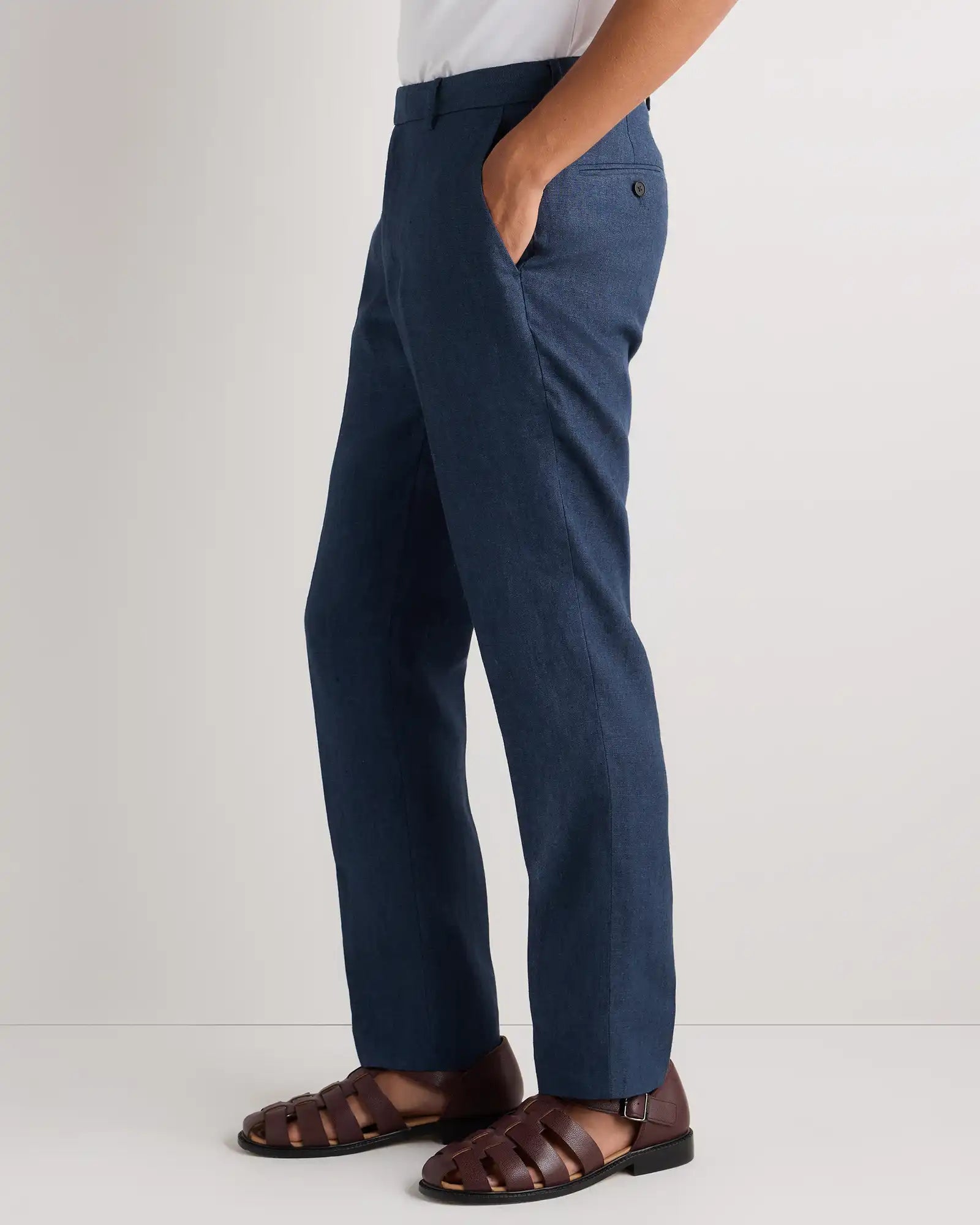 100% European Linen Tailored Dress Pants