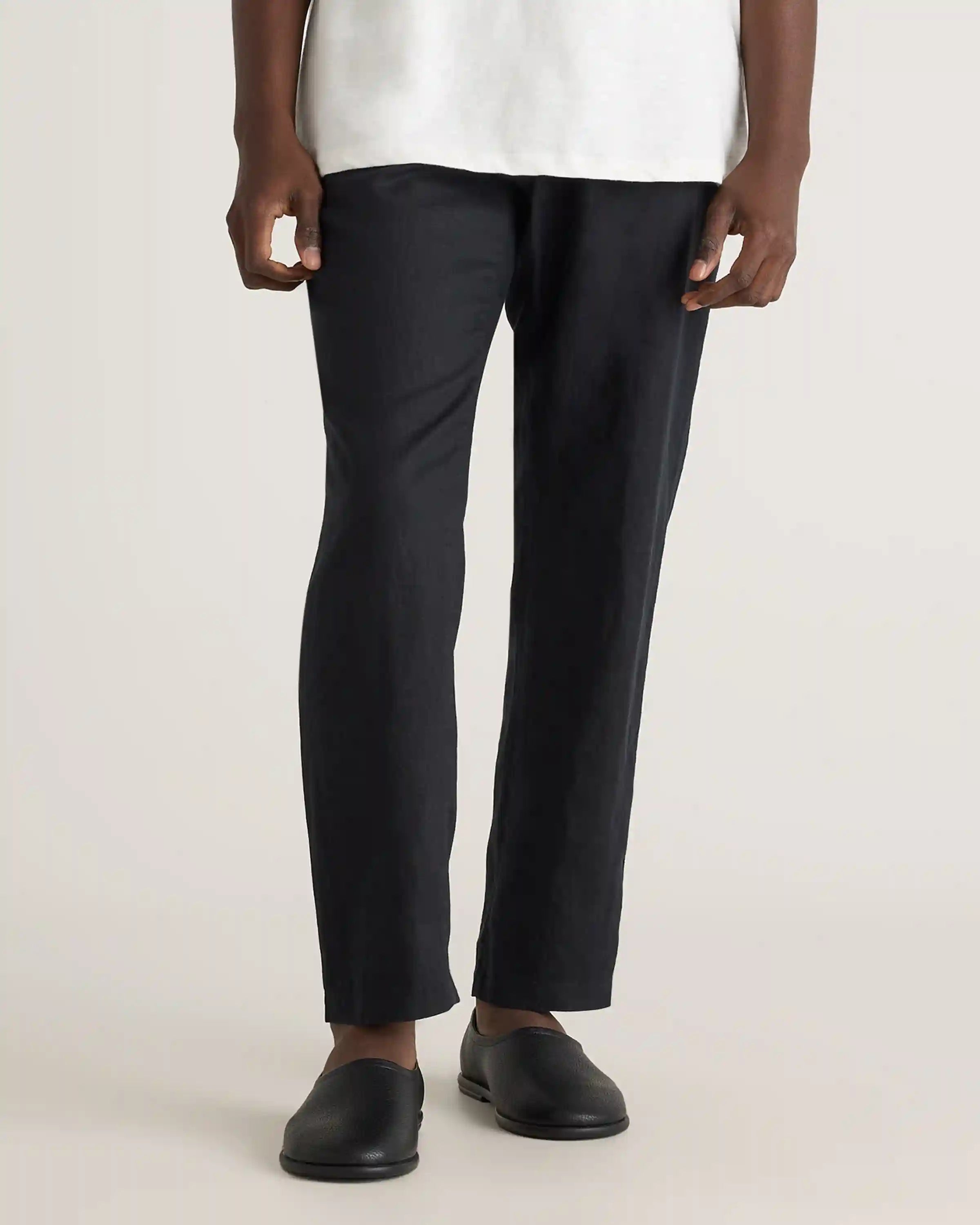 100% European Linen Drawstring Beach Pants