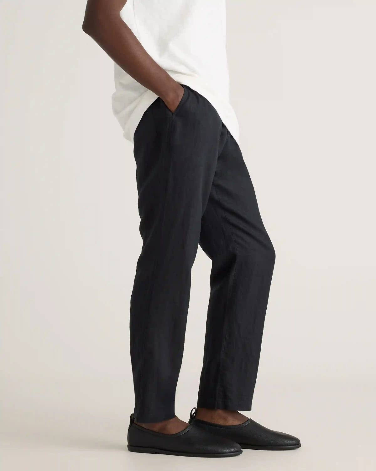 100% European Linen Drawstring Beach Pants
