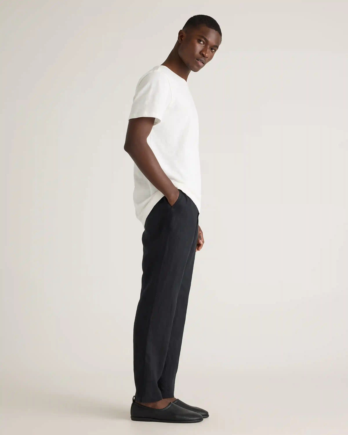 100% European Linen Drawstring Beach Pants