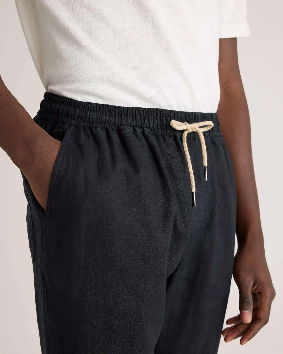 100% European Linen Drawstring Beach Pants