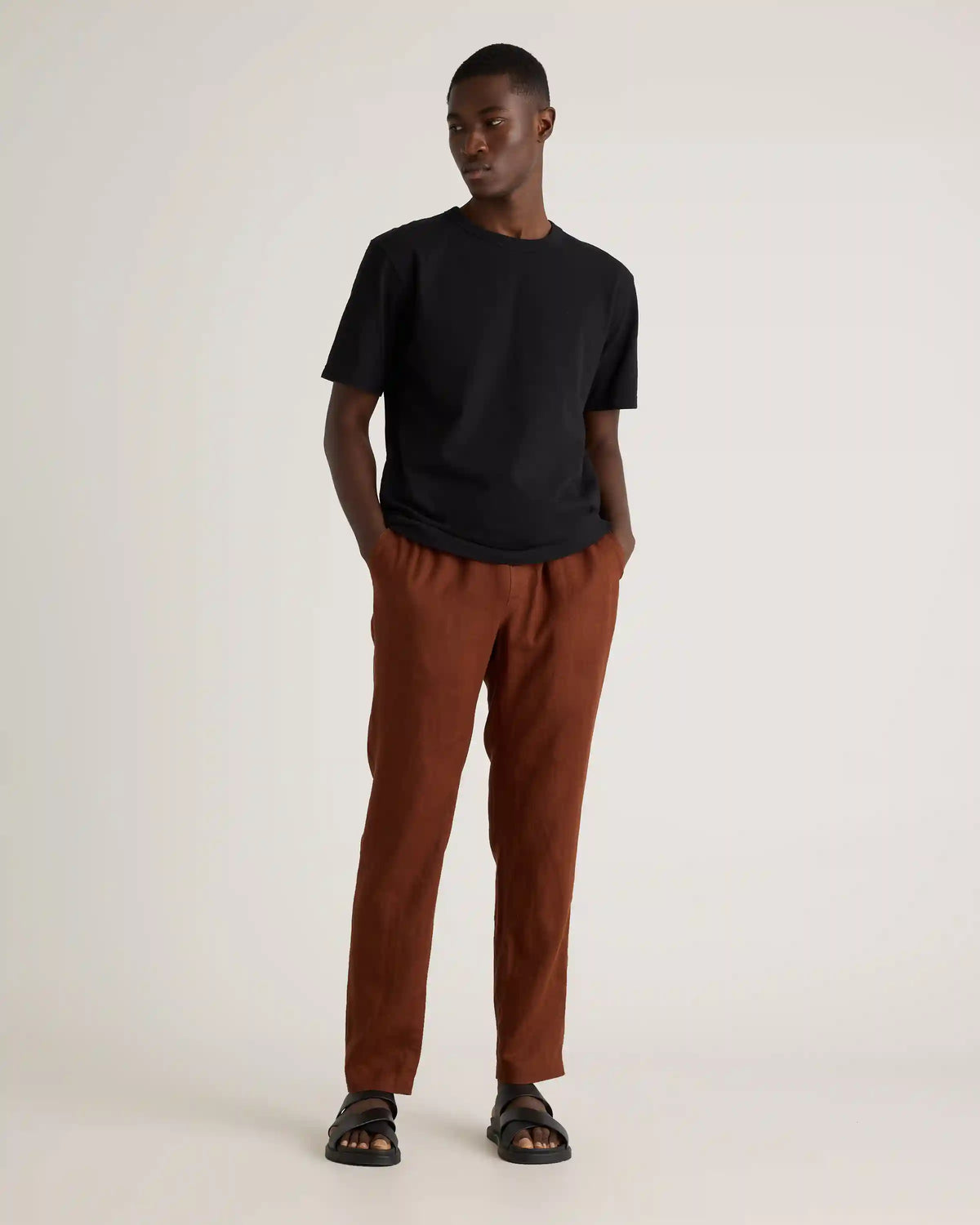 100% European Linen Drawstring Beach Pants