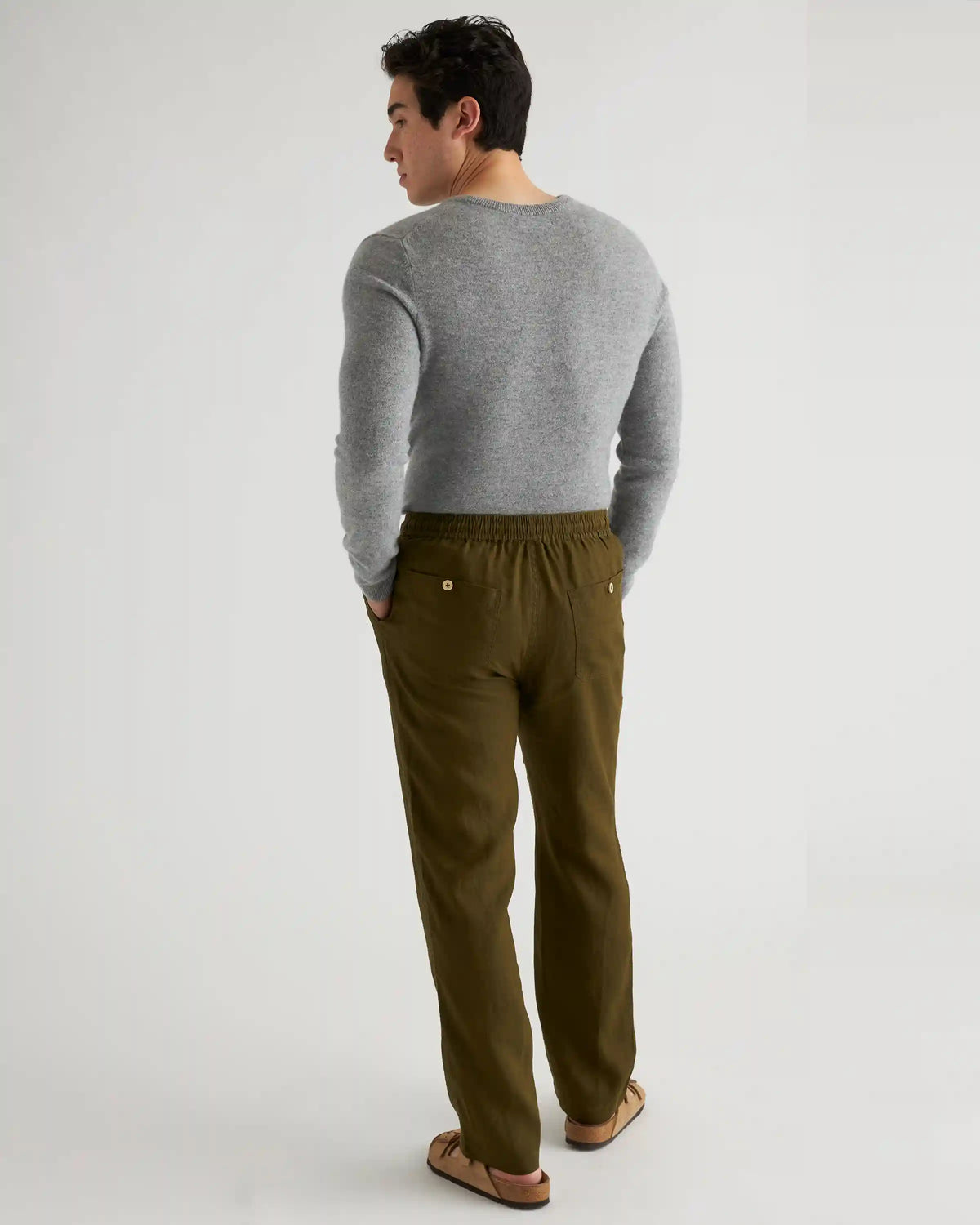 100% European Linen Drawstring Beach Pants
