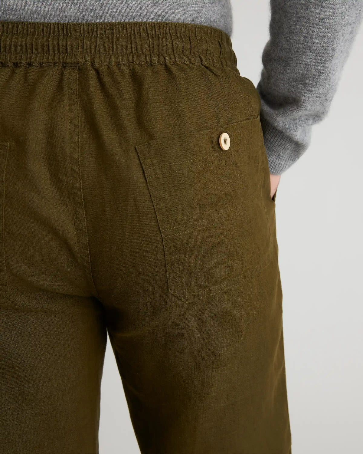 100% European Linen Drawstring Beach Pants
