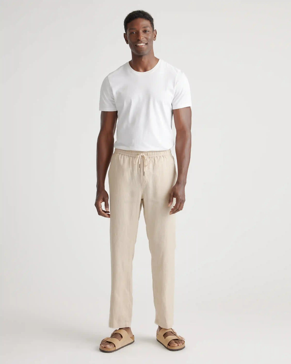100% European Linen Drawstring Beach Pants