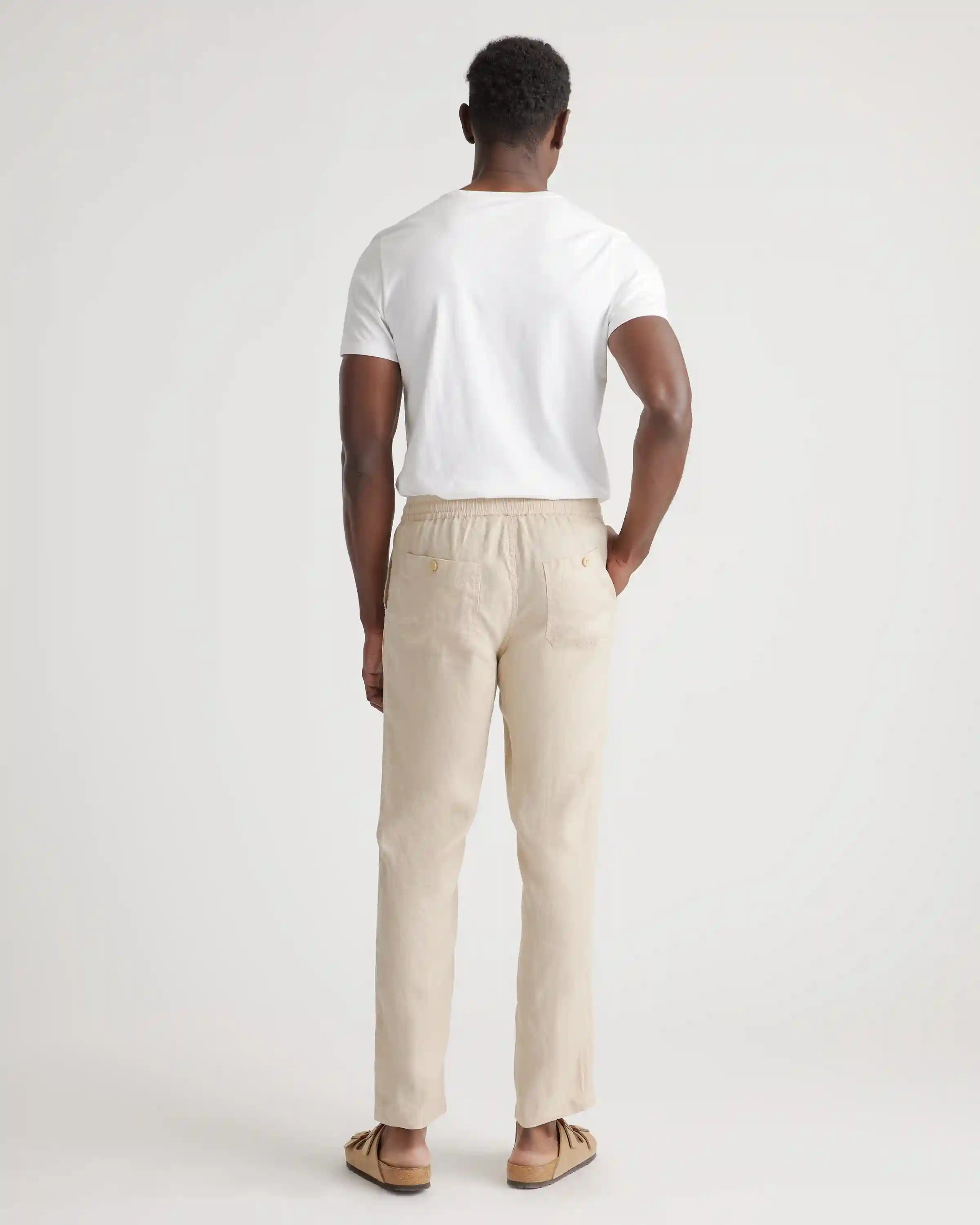 100% European Linen Drawstring Beach Pants
