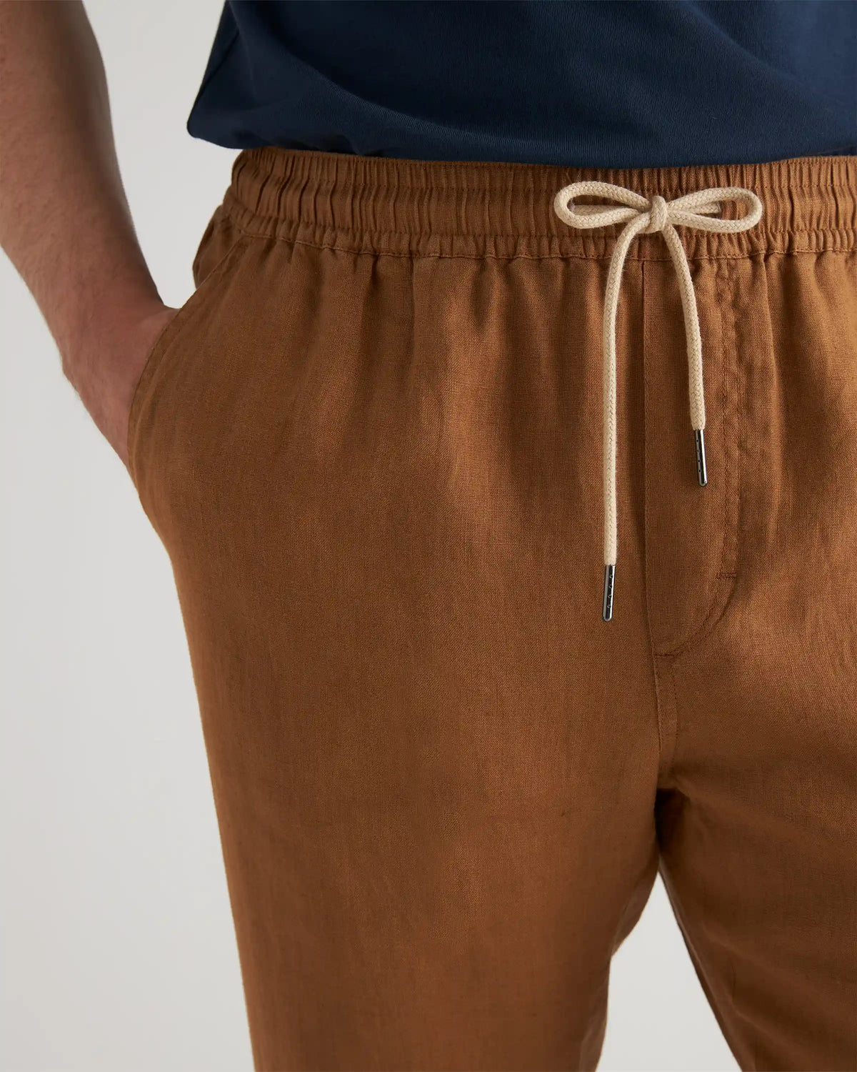 100% European Linen Drawstring Beach Pants