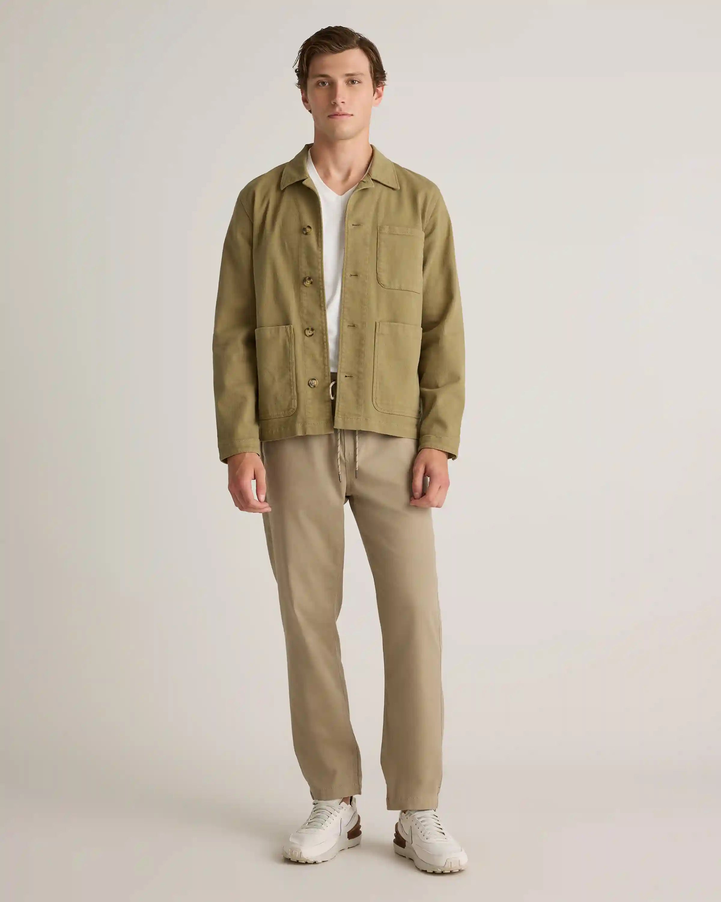Cotton Chino Drawstring Pants