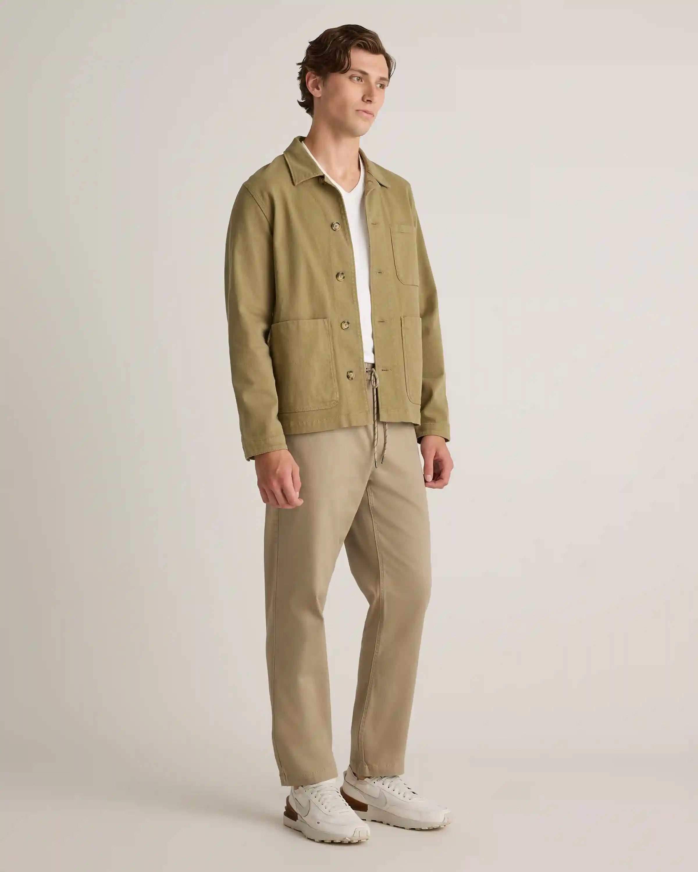 Cotton Chino Drawstring Pants