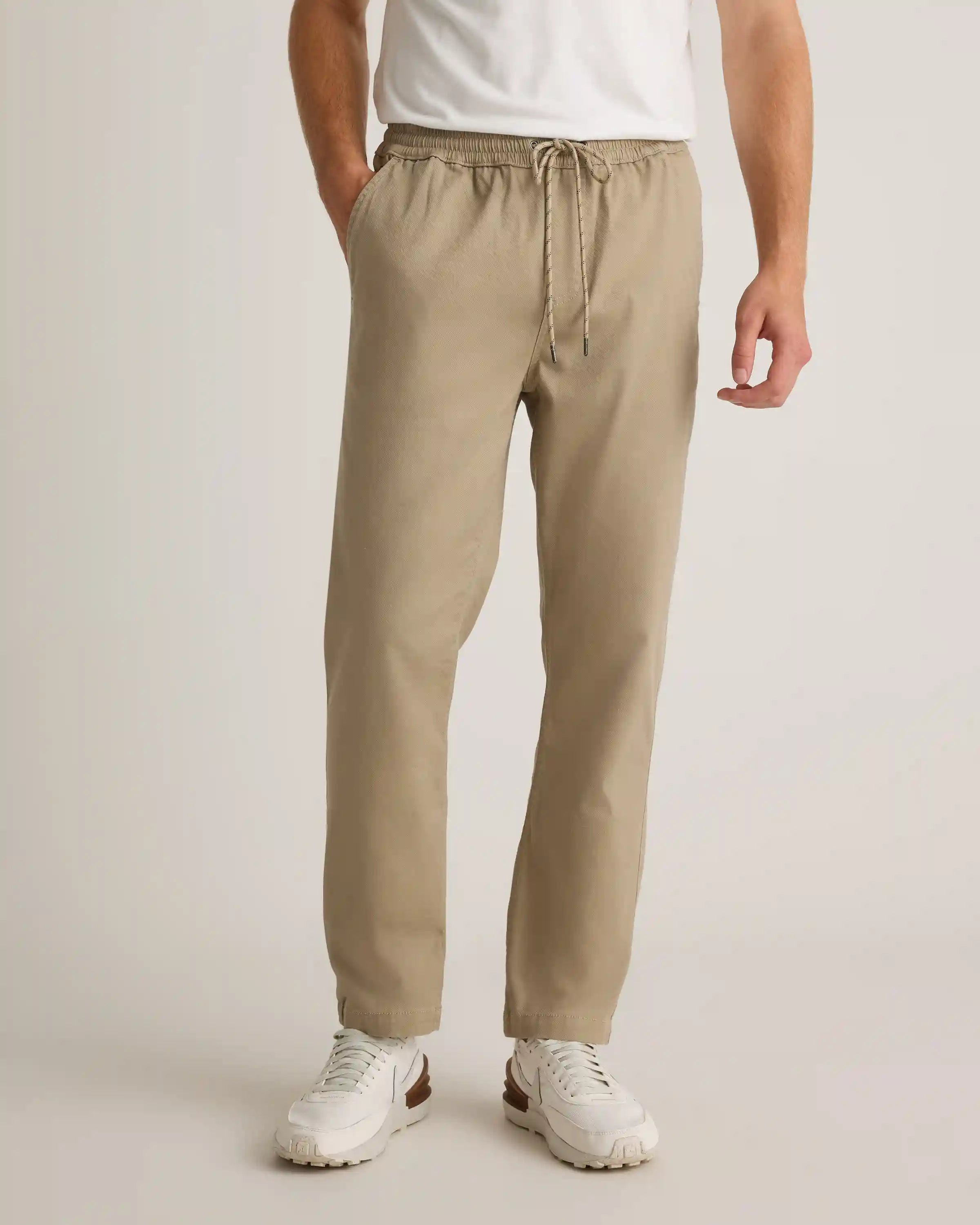Cotton Chino Drawstring Pants