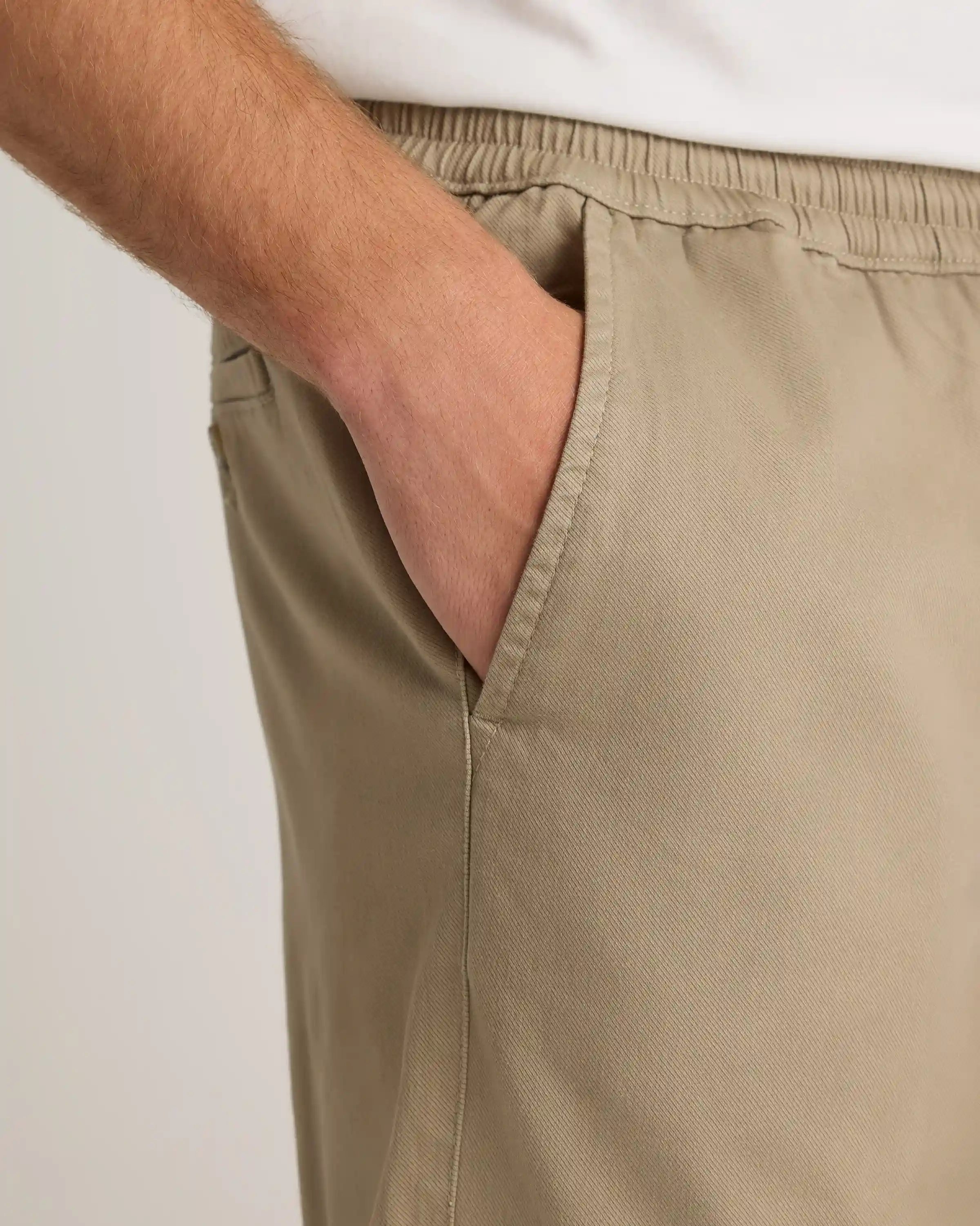 Cotton Chino Drawstring Pants