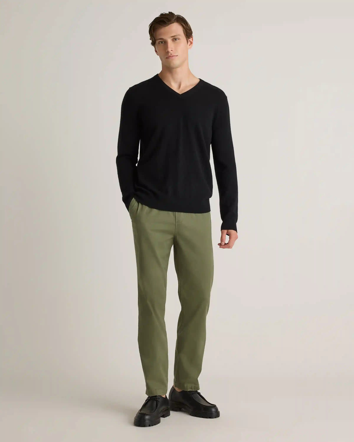 Cotton Chino Drawstring Pants