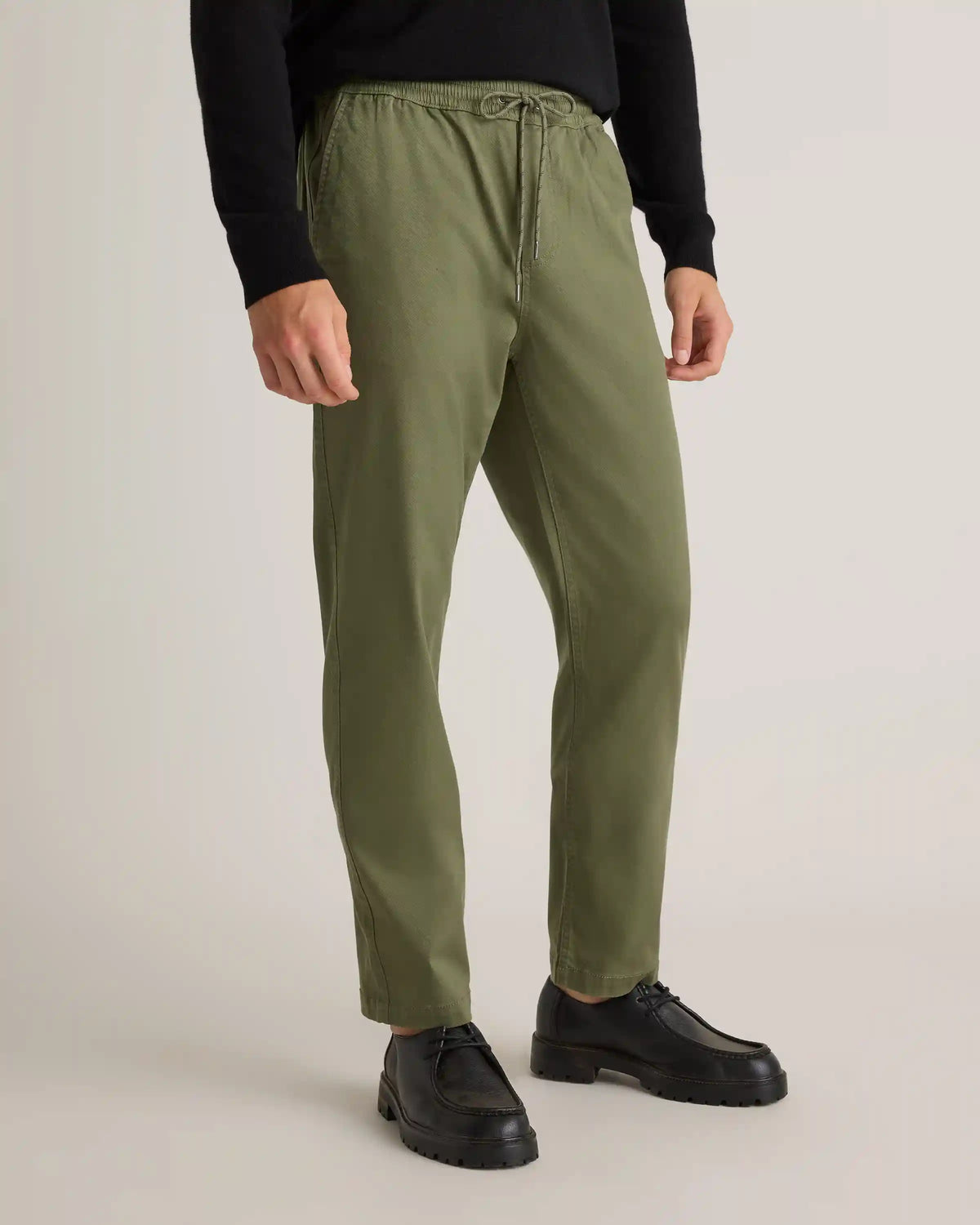 Cotton Chino Drawstring Pants