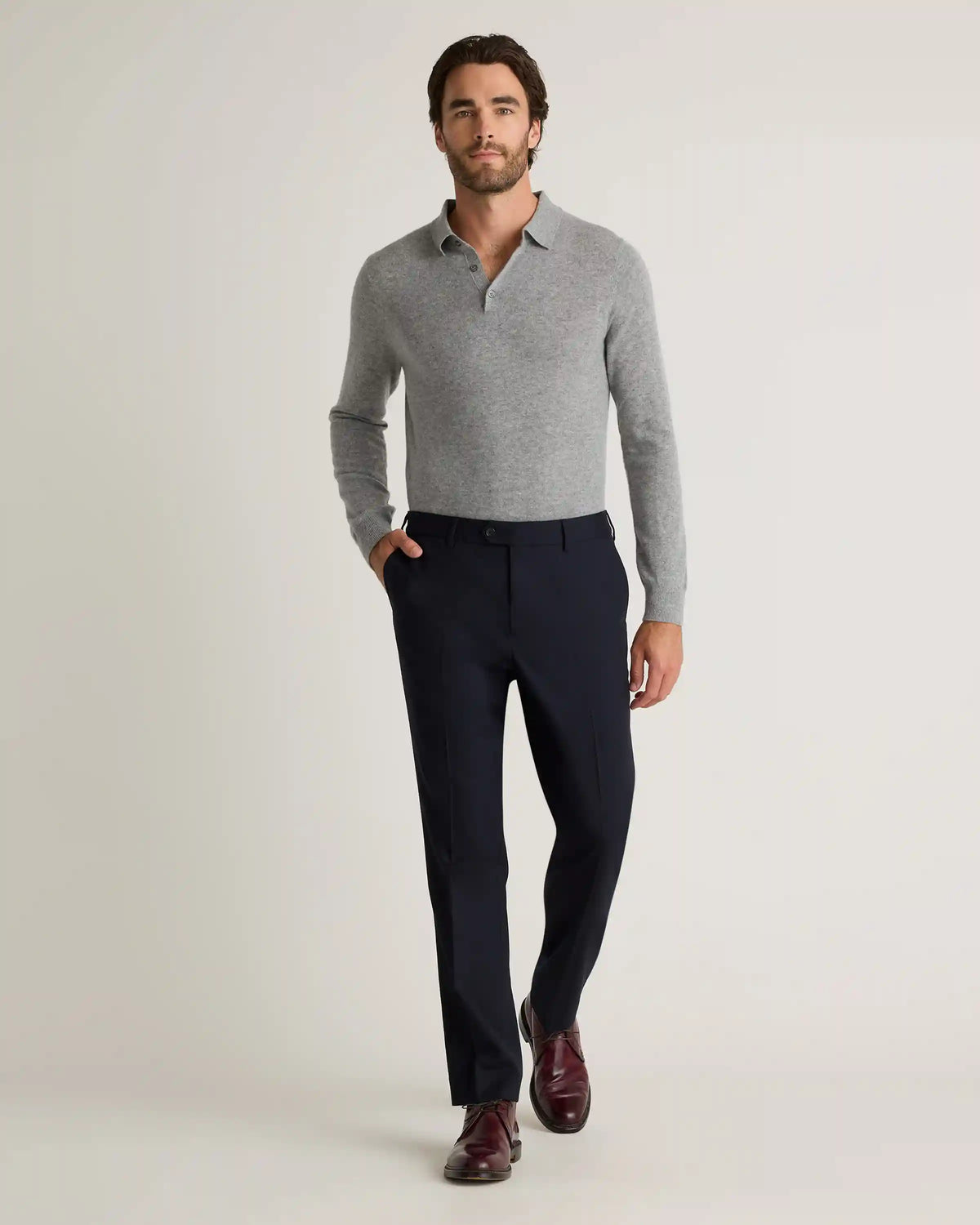 Stretch Wool Dress Pants - Slim