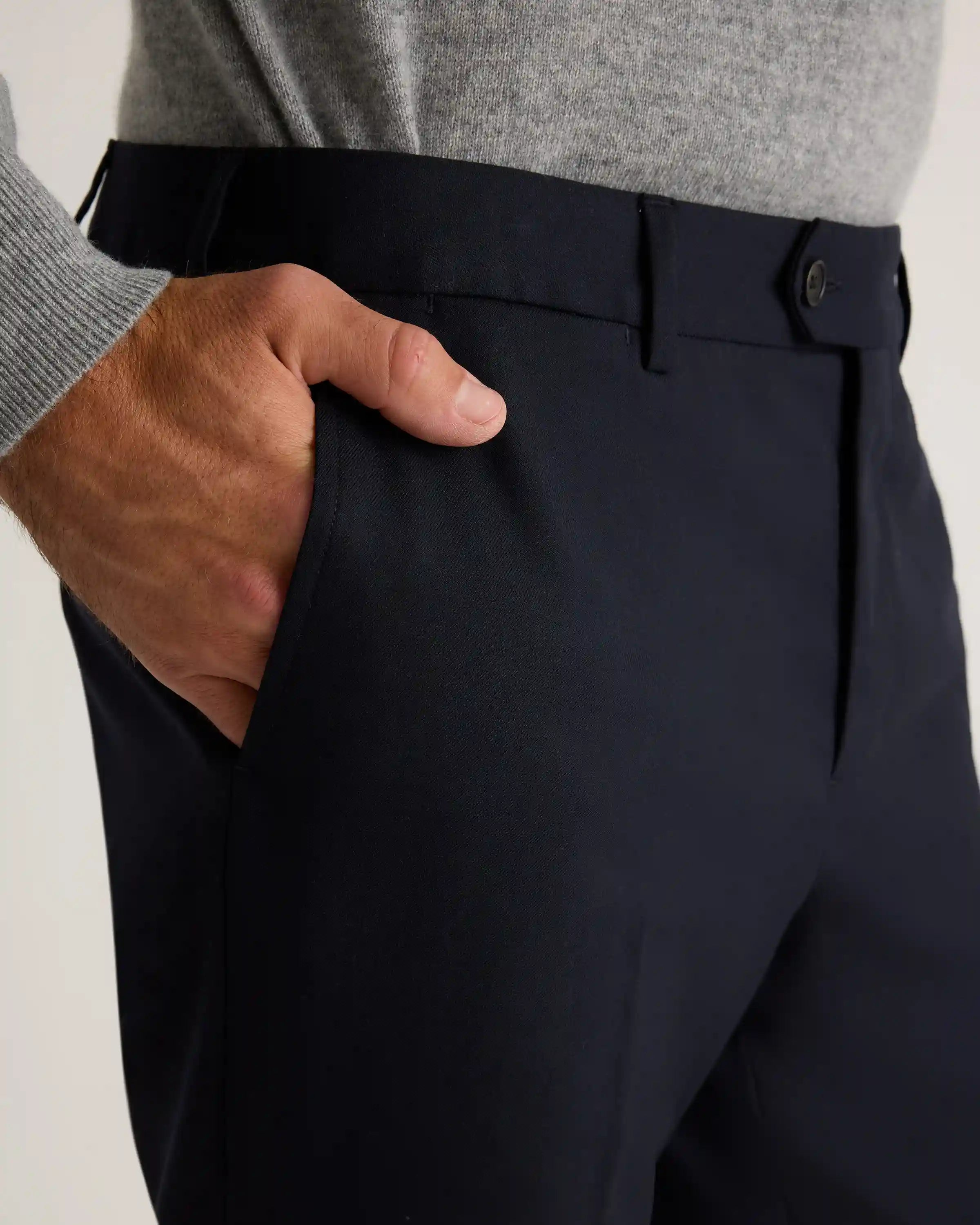 Stretch Wool Dress Pants - Slim