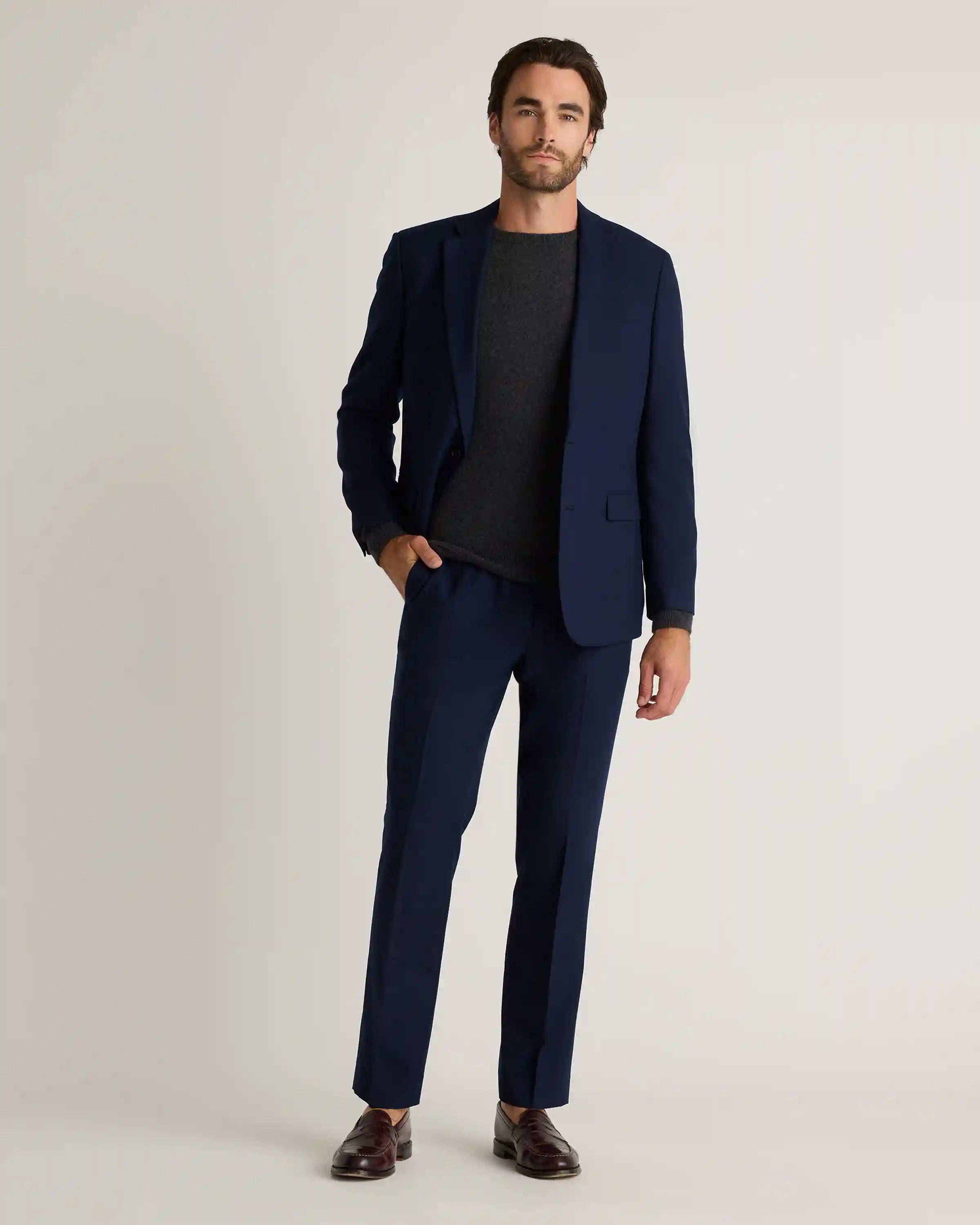 Stretch Wool Dress Pants - Slim