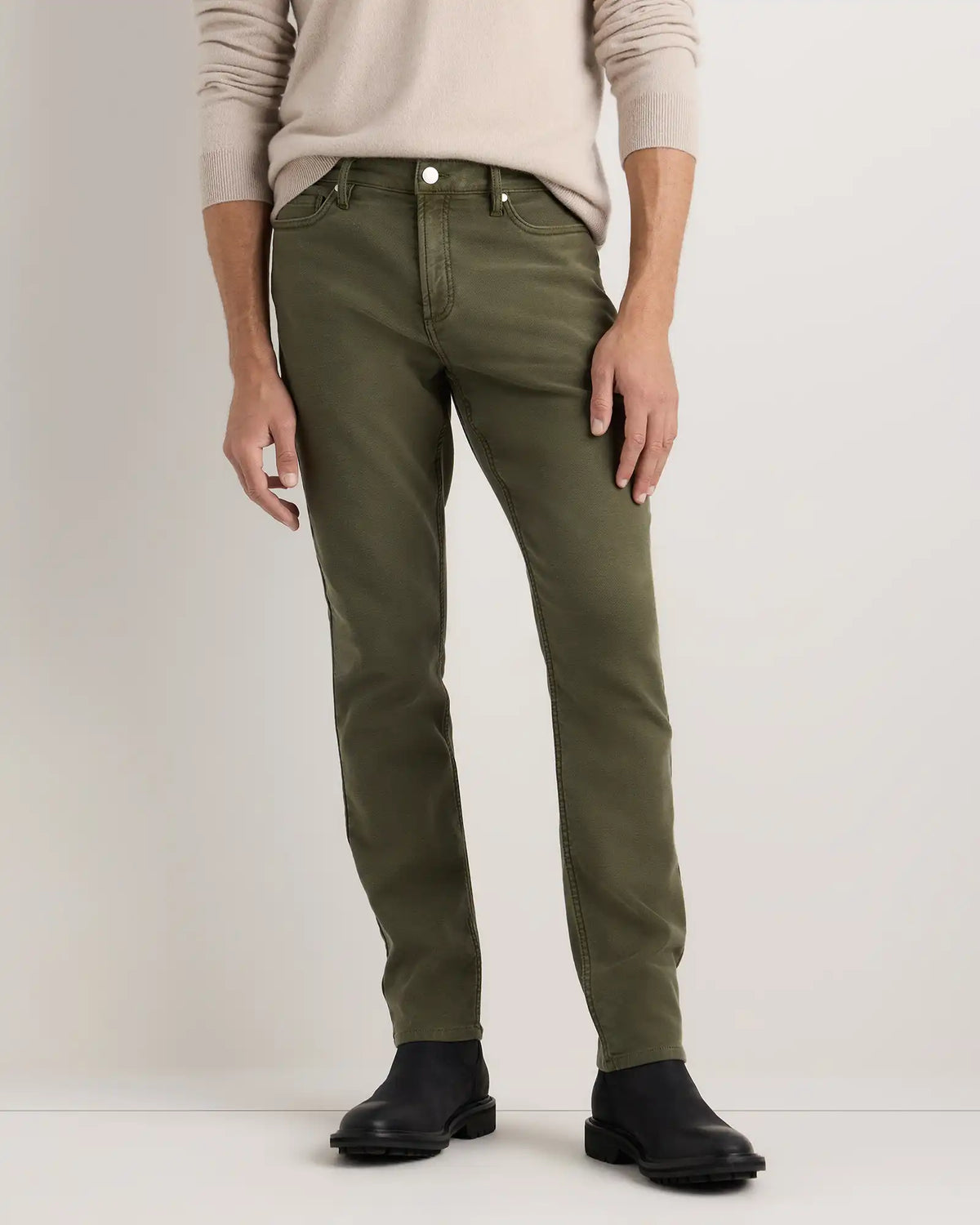 French Terry 5-Pocket Pants - Slim