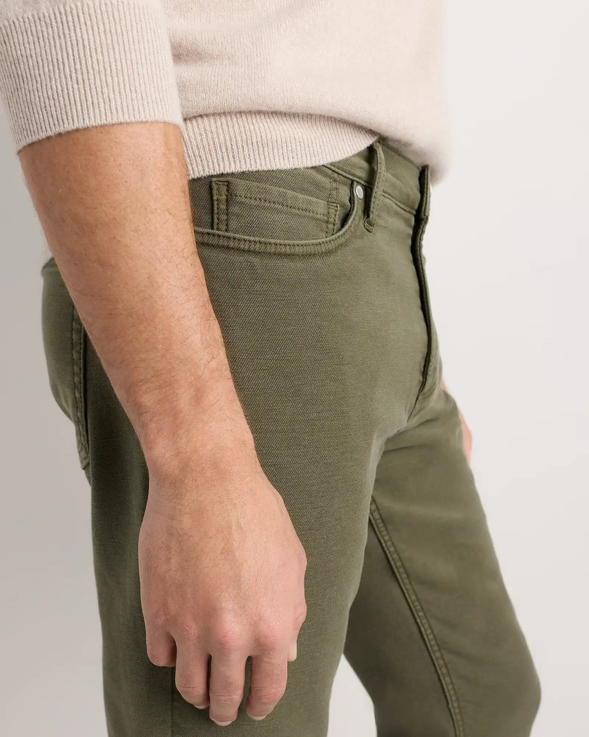 French Terry 5-Pocket Pants - Slim
