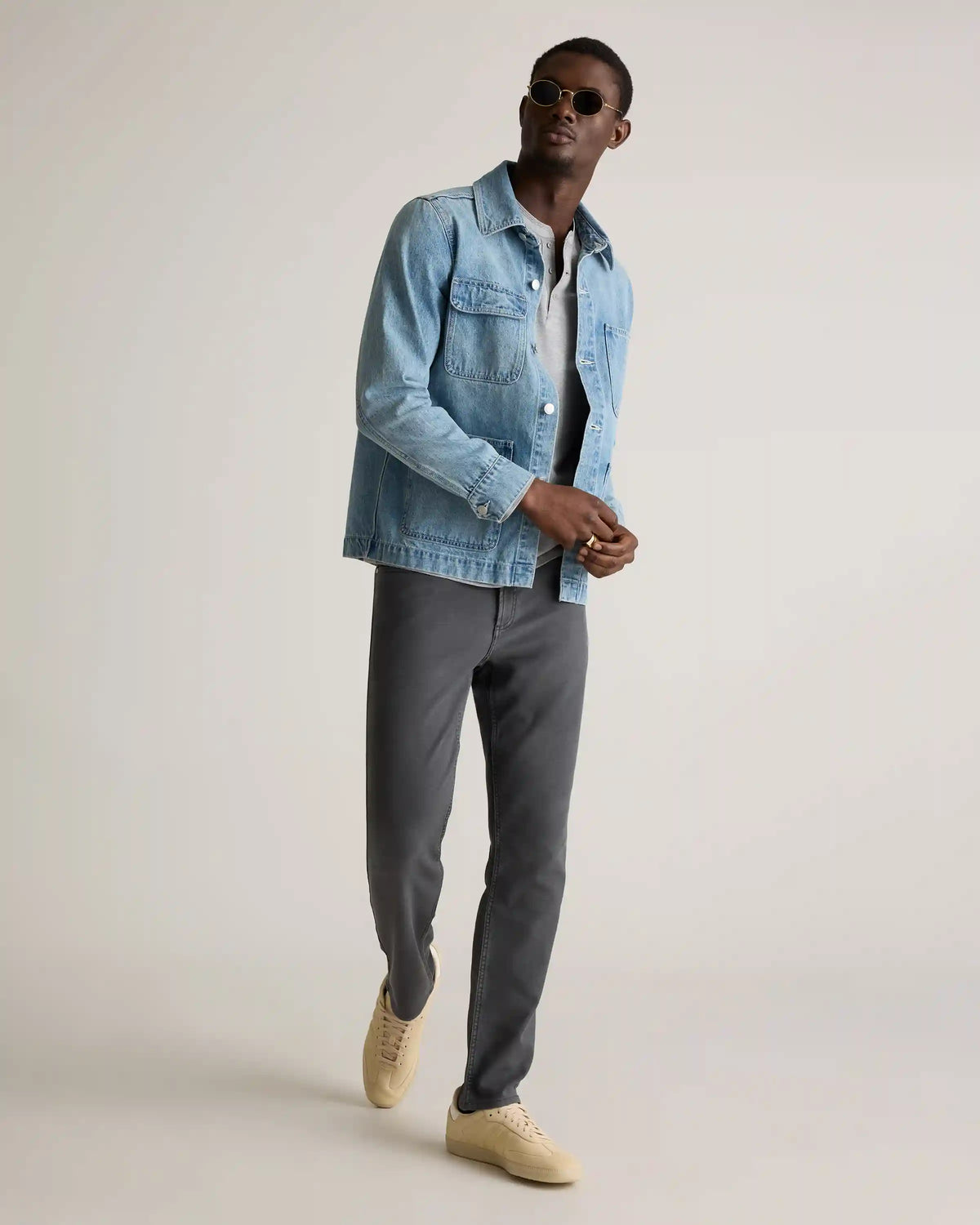 French Terry 5-Pocket Pants - Slim