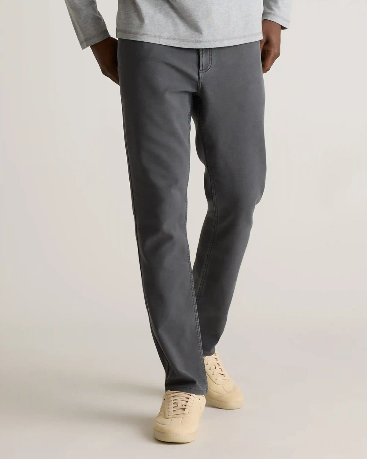 French Terry 5-Pocket Pants - Slim