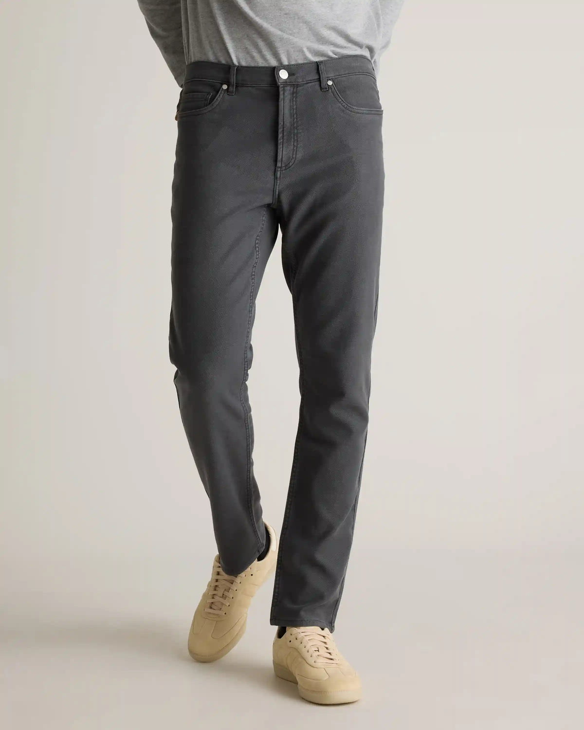 French Terry 5-Pocket Pants - Slim