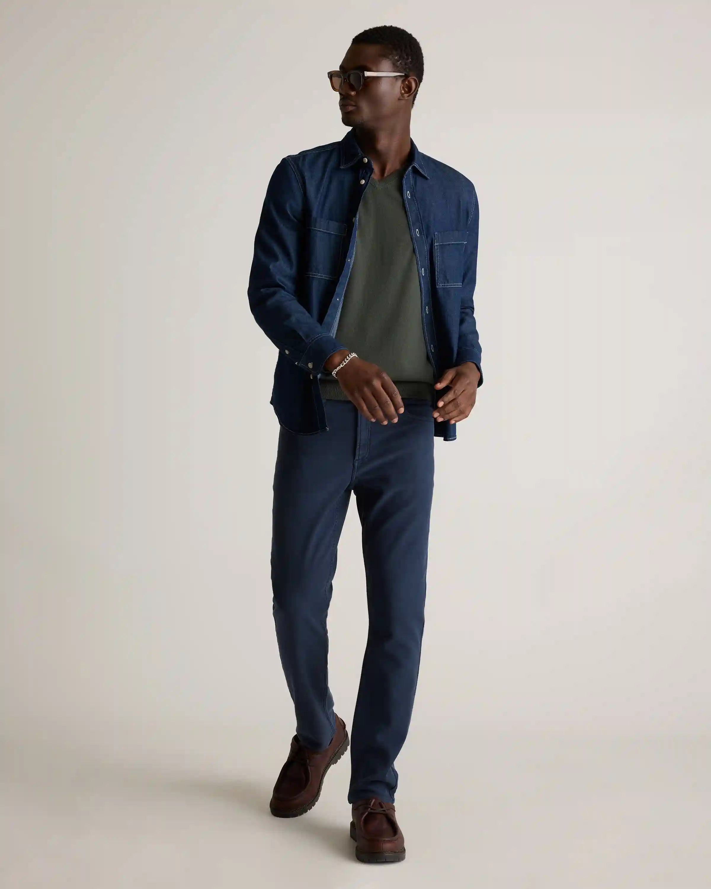 French Terry 5-Pocket Pants - Slim