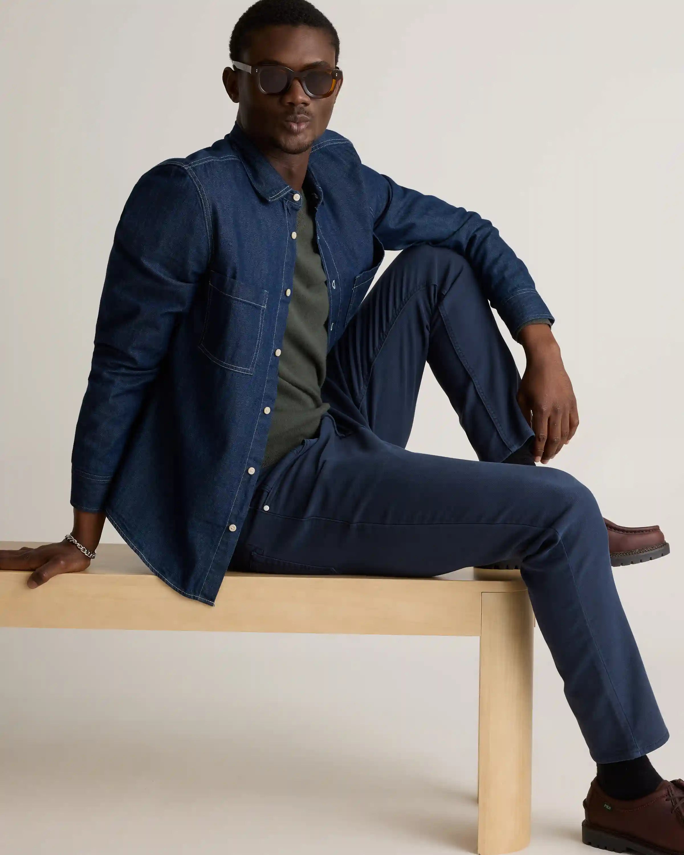 French Terry 5-Pocket Pants - Slim