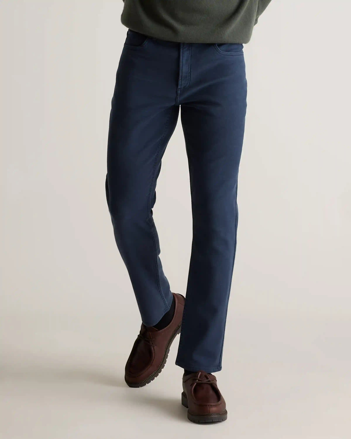 French Terry 5-Pocket Pants - Slim