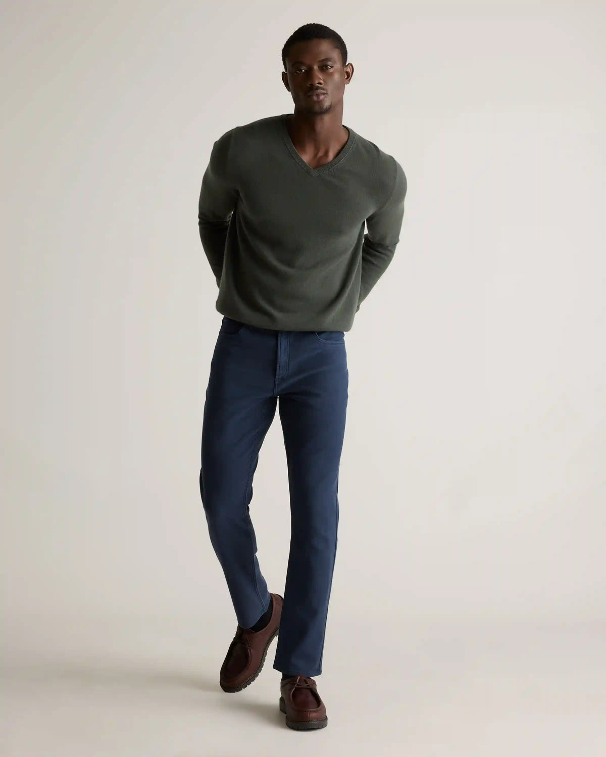 French Terry 5-Pocket Pants - Slim