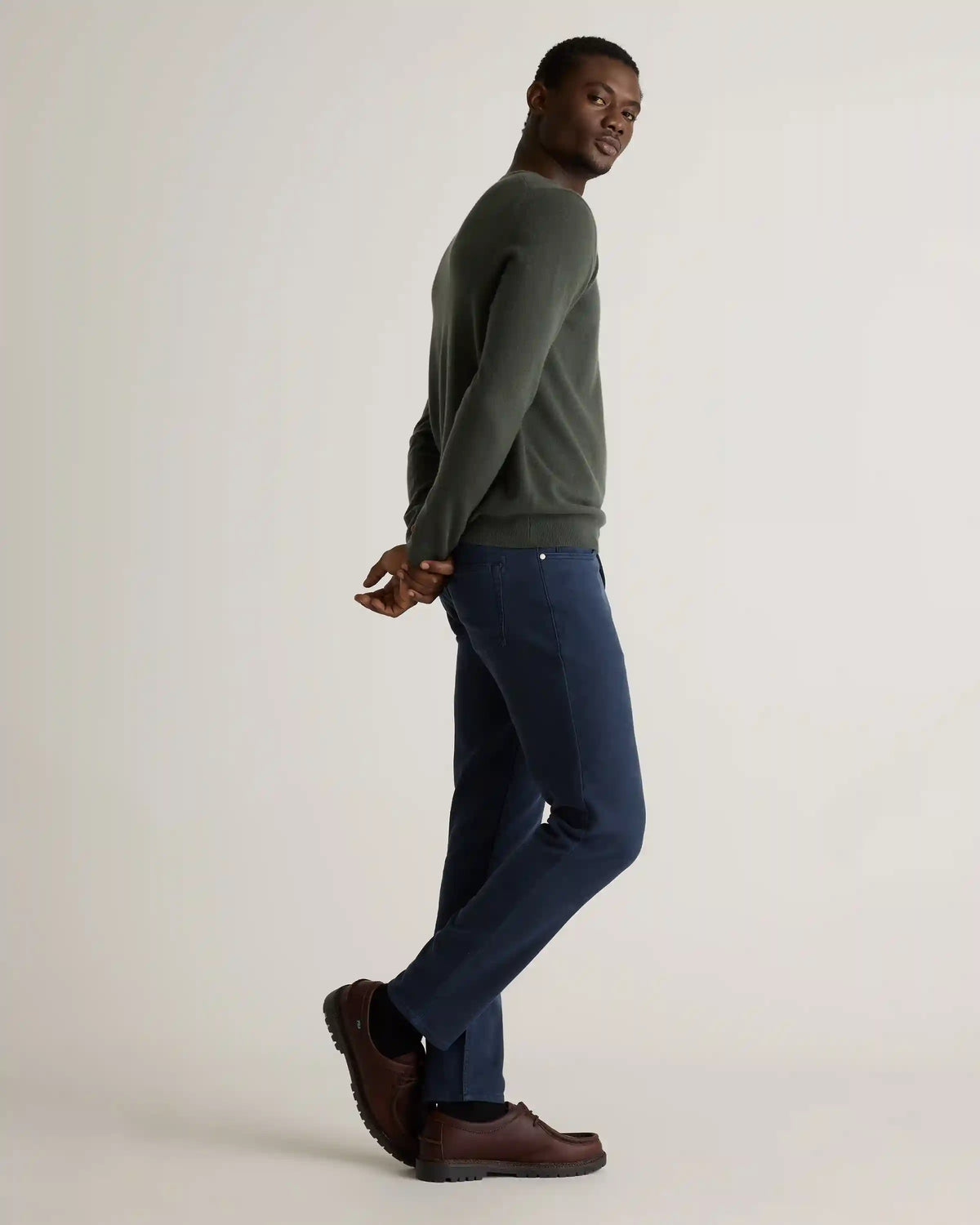 French Terry 5-Pocket Pants - Slim