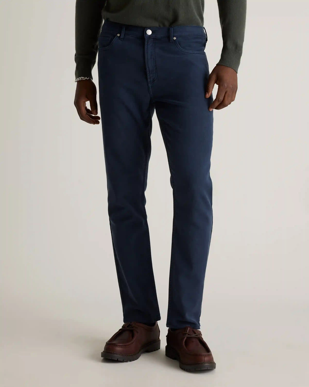 French Terry 5-Pocket Pants - Slim