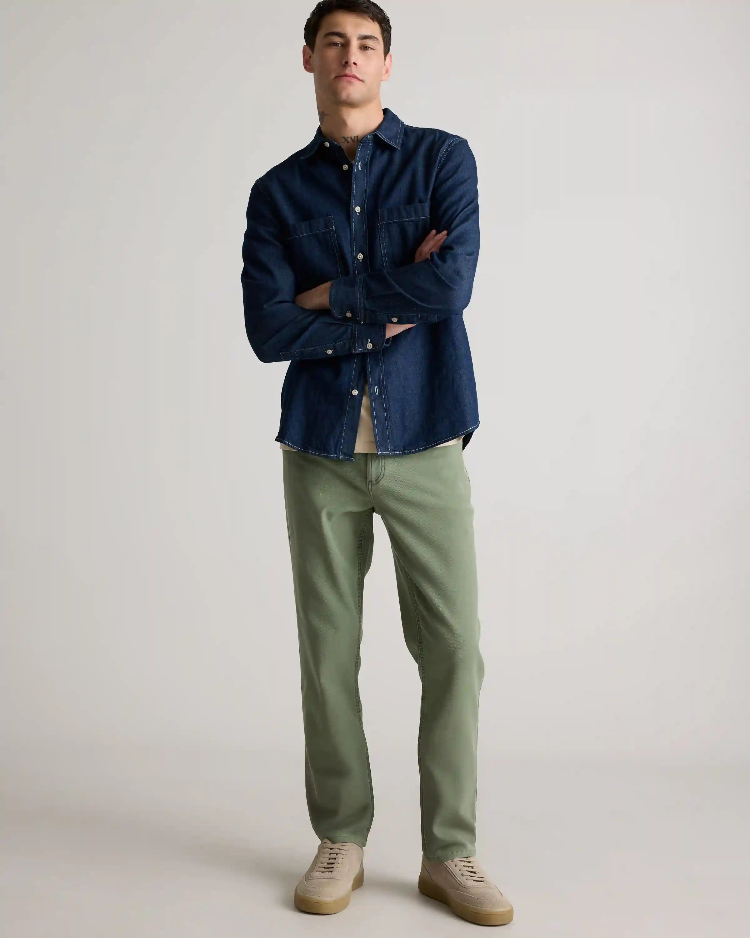 French Terry 5-Pocket Pants - Slim