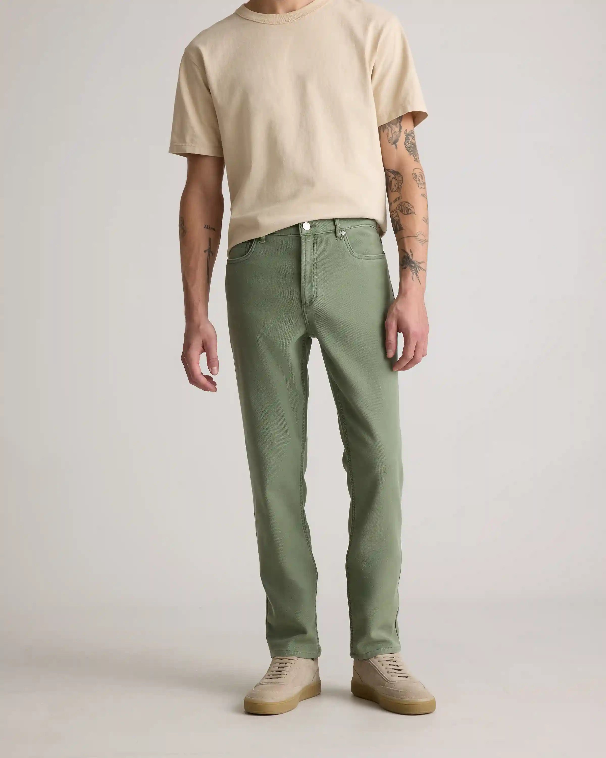 French Terry 5-Pocket Pants - Slim